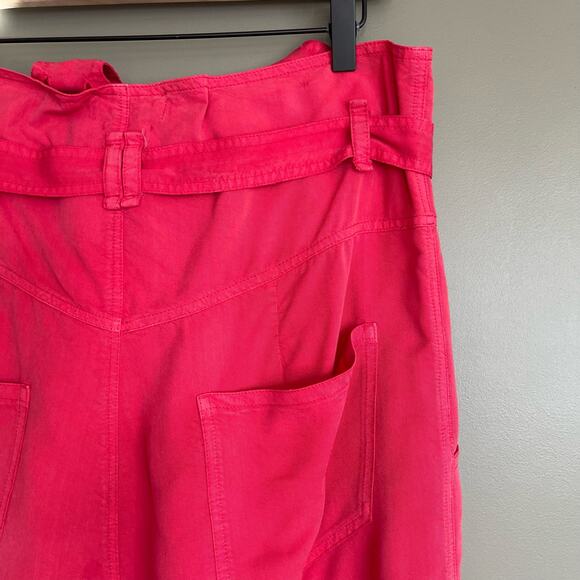 Isabel Marant Flink Suspender Shorts Pink Size Medium High Rise Chic Sexy Loose - Picture 14 of 16